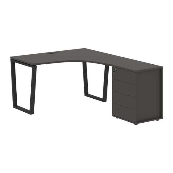 Стол эргономичный с тумбой EVCET 1318(R) 1360х1880х750 EDIS