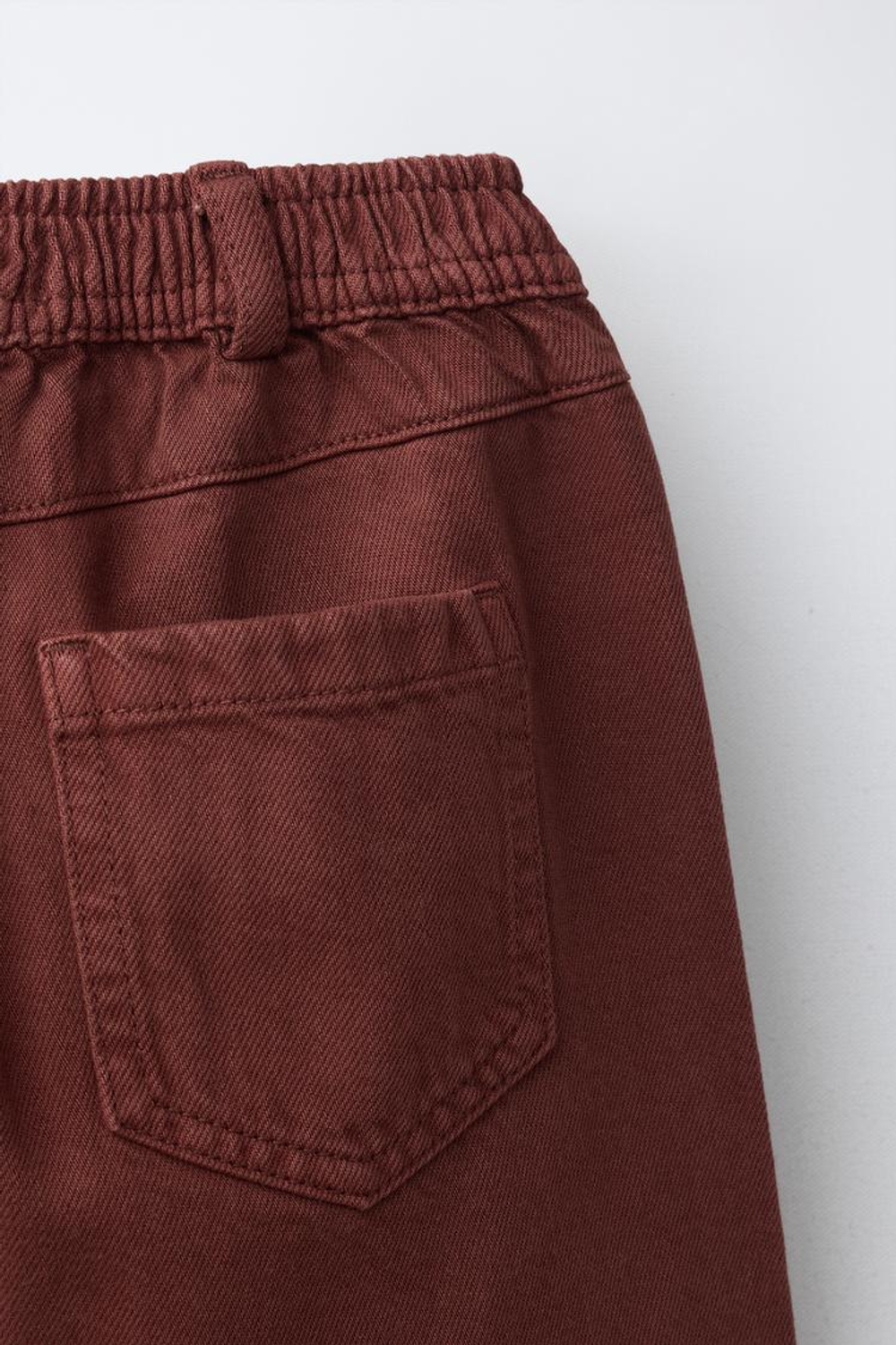 ZARA БРЮКИ BAGGY ИЗ ТВИЛА, НАСЫЩЕННЫЙ КРАСНЫЙ