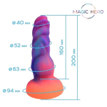 Фантазийный светящейся в темноте фаллоимитатор 20см Bior Toys Magic Hero Amazing Toys MH-13025