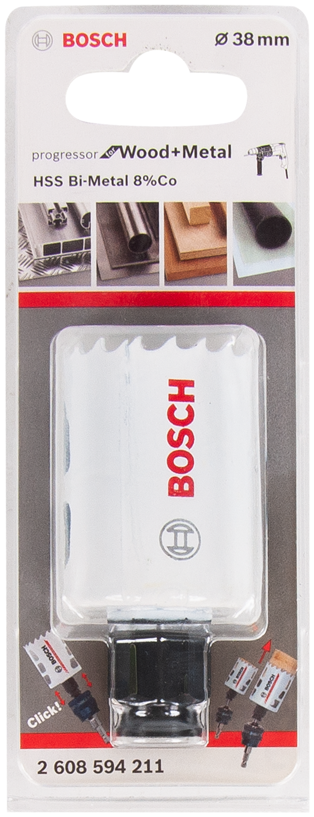 Коронка для металла BOSCH HSS CO ф 38мм 2 608 594 211