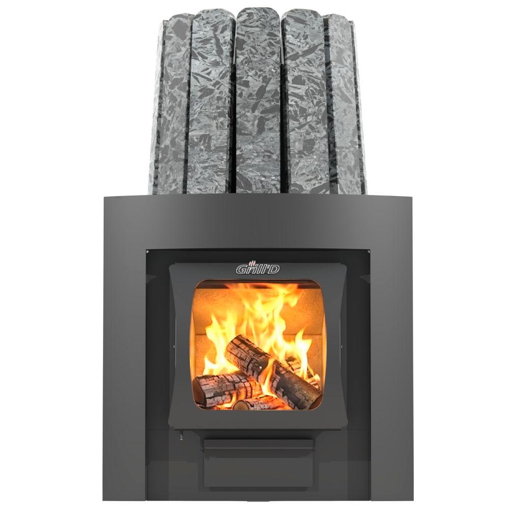 Дровяная банная печь Grill'D Cometa Vega 240 Long Max Stone (Серпентинит)