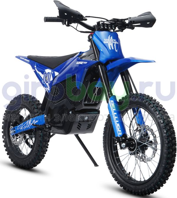 Электромотоцикл Эндуро WHITE SIBERIA BELLLUGA 001 3900W (60V/27Ah) - Синий фото №2