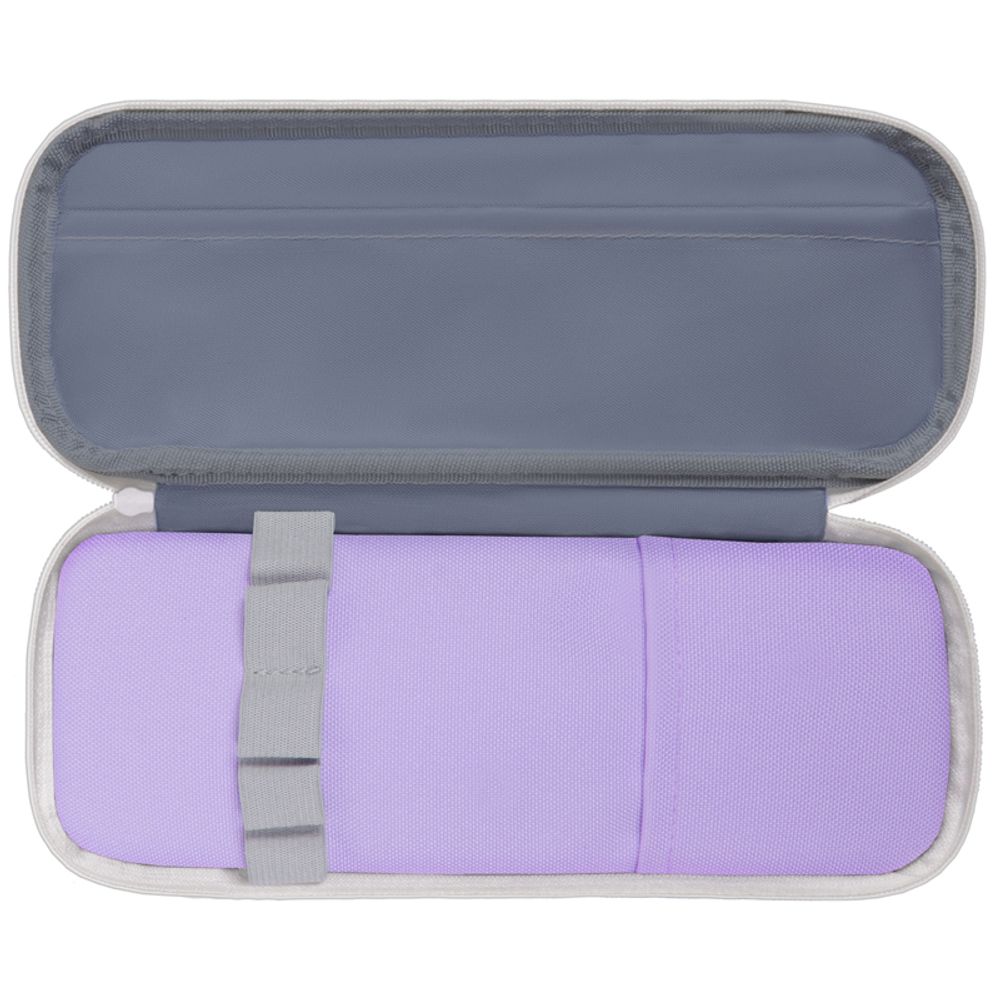 Пенал мягкий прямоугольный 2 отделения 220х80х50 Berlingo Pastel lilac, ткань