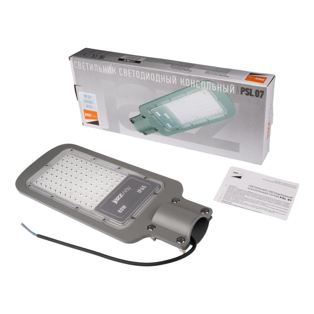 Светильник светодиодный PSL 07 80Вт 5000К IP65 AC180-260 уличный ДКУ Pro JazzWay 5041073