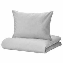 Комплект постельного белья IKEA NATTSVARMARE (НАТТСВАРМАРЕ), Двуспальный, Серый, 240x220, 50x80 см