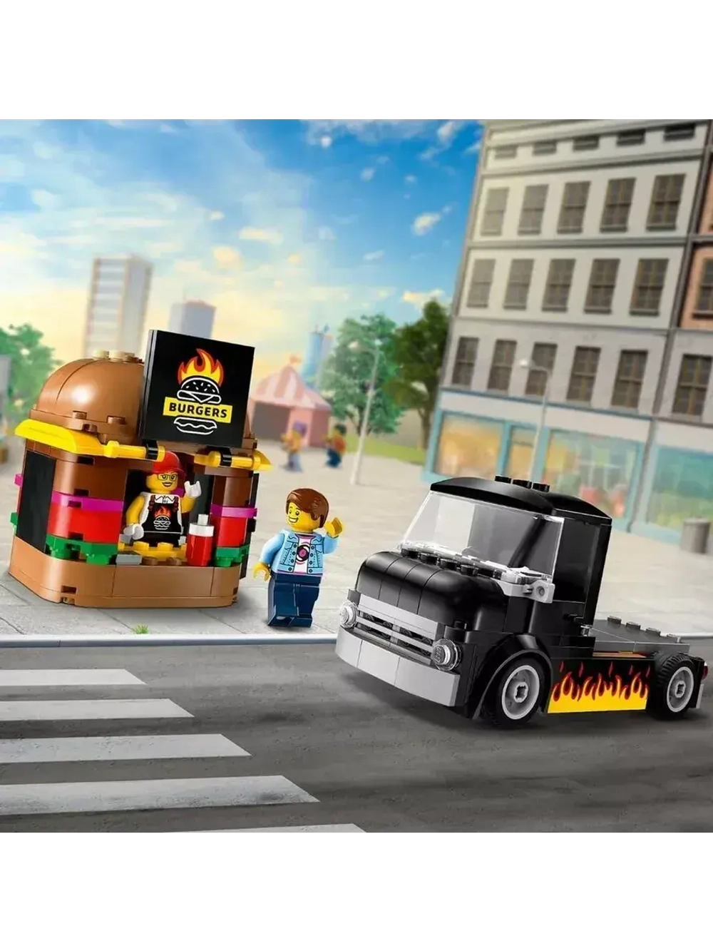 Конструктор LEGO City 60404 Бургерная на колесах