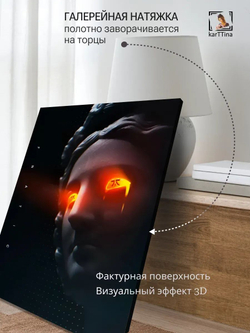 Картина Лавовые глаза модульная 30х40см 1шт., на деревянном подрамнике