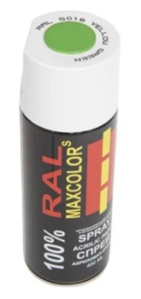 Краска Maxicolors акриловая RAL 6018 Yellow green 400 мл