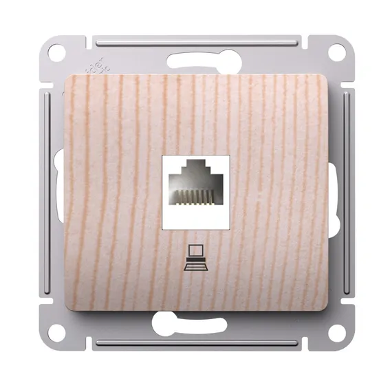 Розетка компьютерная RJ45 Cat 5e Systeme Electric Glossa Сосна GSL001581K