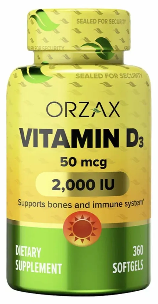 Orzax Витамин Д3 2000МЕ 360 капс