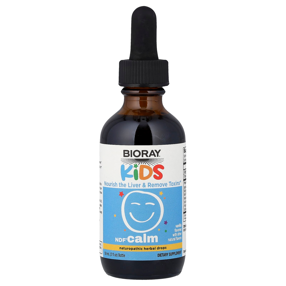 Bioray, Kids, NDF® Calm, детская успокоительная добавка, со вкусом ванили, 60 мл (2 жидк. унции)