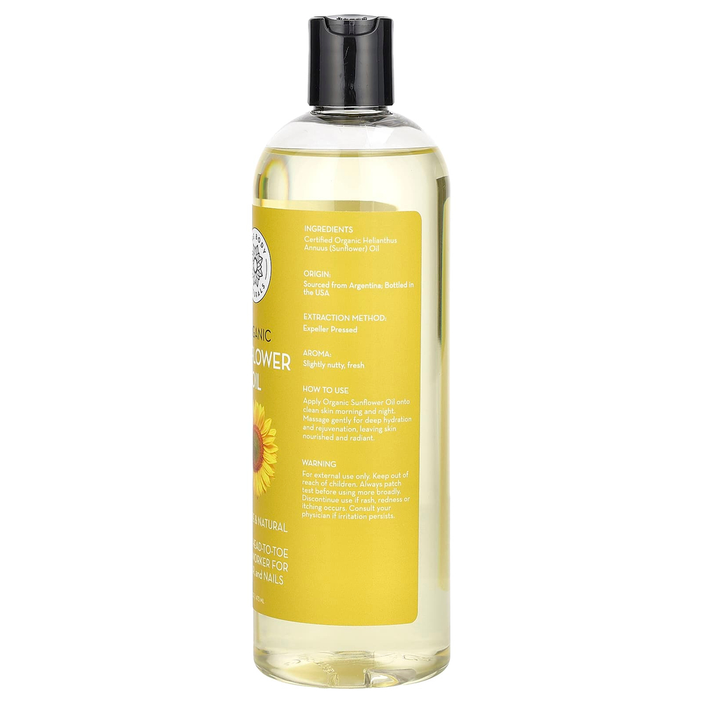 Pure Body Naturals, Органическое подсолнечное масло, 473 мл (16 жидк. унц.)