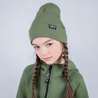 Шапка трикотажная двухслойная с отворотом "Хаки"