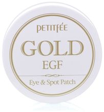 Petitfee Гидрогелевые патчи для век с золотыми частицами и фактором роста Gold &amp; EGF eye &amp; spot patch 60 шт