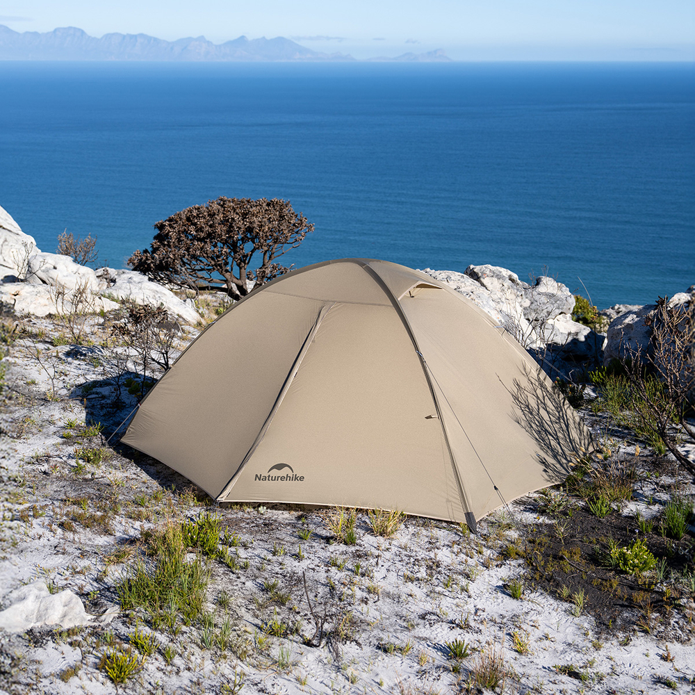 Палатка Naturehike Jiling PRO 1-местная, алюминиевый каркас, сверхлегкая, светло-коричневая