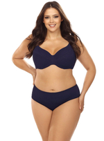 Темно-синий раздельный купальник plus size (Размер: 85F/42) (Цвет: темно-синий)