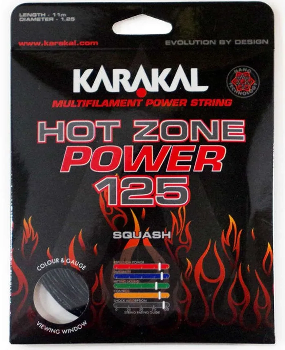 Струны для сквоша Karakal Hot Zone Power 125 (11 m) - black