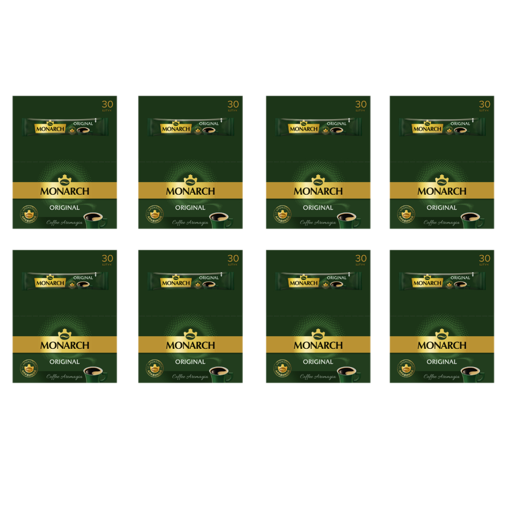 Кофе растворимый Monarch Original, 30 стиков (Монарх) х 8 шт