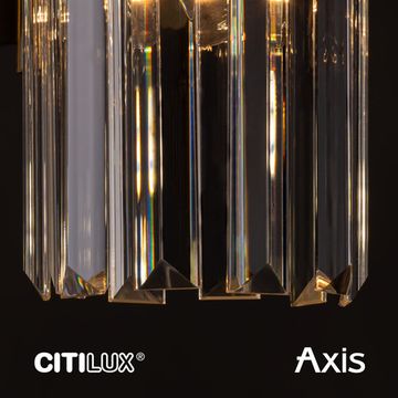 Бра хрустальное с выключателем 1*Е14 CL313411 хром Axis Citilux