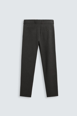 ZARA БРЮКИ ЧИНОС ИЗ КОМФОРТНОЙ РЕЛЬЕФНОЙ ТКАНИ, КОРИЧНЕВЫЙ МЕЛАНЖ