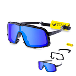 Спортивные очки OCEAN Leucate Matte black / Blue revo lenses