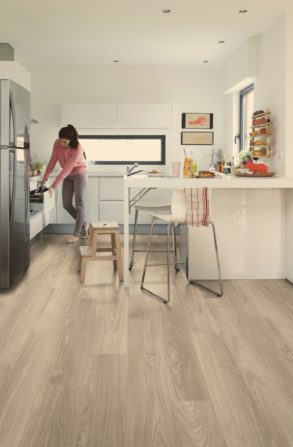 Ламинат Clix Floor Плюс Дуб Серый Серебристый