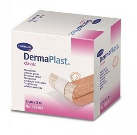 DERMAPLAST classic - Гипоаллерг. пластырь из текстильного мат-ла, цв.кожи: 5 м х 4 см
