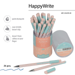 Ручка шариковая 0.5 мм, синяя "HappyWrite. Зефирные животные. Лисички" (Bruno Visconti)