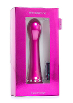 Вибратор с кристаллами The Diamond Pink - 16,5 см. (Цвет: розовый)