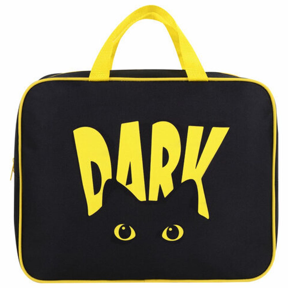 Папка на молнии с ручками BRAUBERG А4, 1 отделение, полиэстер, 80 мм, "Dark cat", 272178