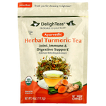 DelighTeas, Аюрведический травяной чай с куркумой, рассыпчатая смесь, без кофеина, 113 г (4 унции)