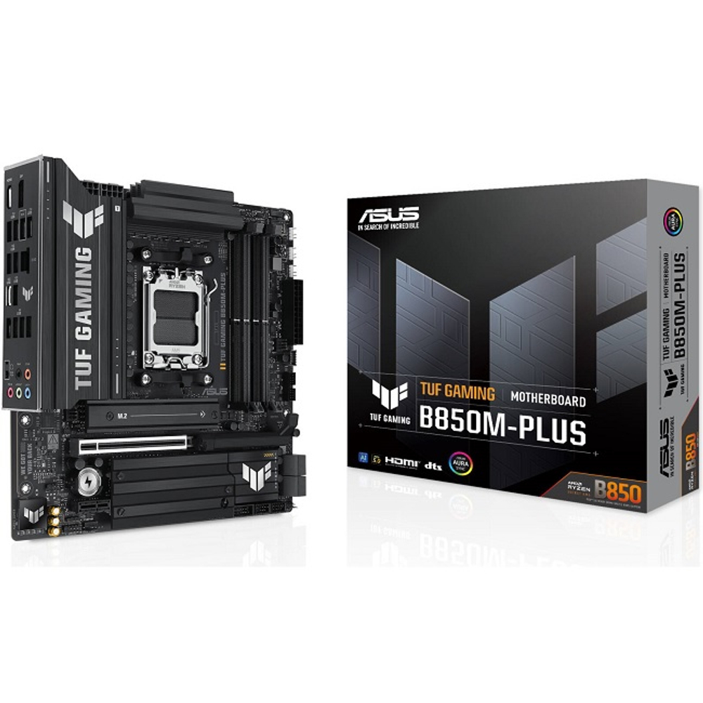 Материнская плата ASUS TUF GAMING B850M-PLUS II (AM5/AMD B850/4xDDR5/PCI-Ex16/3xM.2/SB/GLAN/DP/HDMI/mATX)