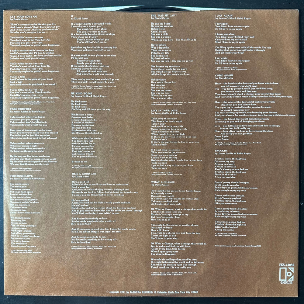 Bread ‎– Manna (США 1971г.)