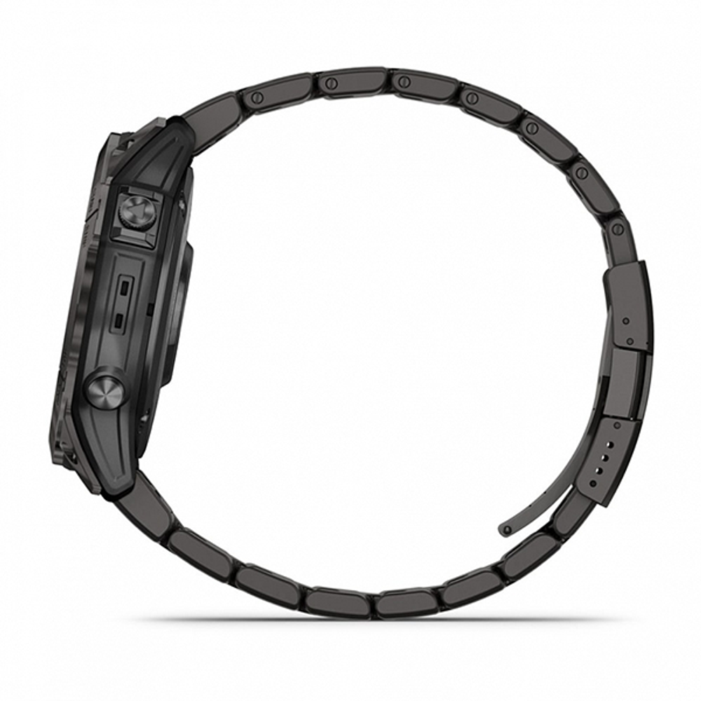 Умные часы Garmin FENIX 7X PRO Sapphire Solar Edition 51 мм титановый угольно-серый корпус с DLC-покрытием и титановым браслетом