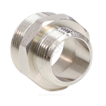 Ниппель латунь никель переходной Ду 32х25 (1 1/4"х1") НР VALFEX VF.580.N.114.100