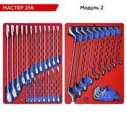МАСТАК (52-05256G) Набор инструментов 256 предметов, "МАСТЕР 256", в серой тележке