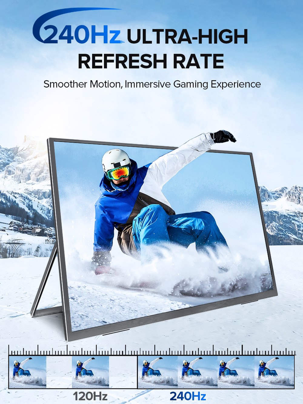 24.5" Портативный монитор Uperfect Umax24.5 FHD IPS 1920x1080, 240 Гц