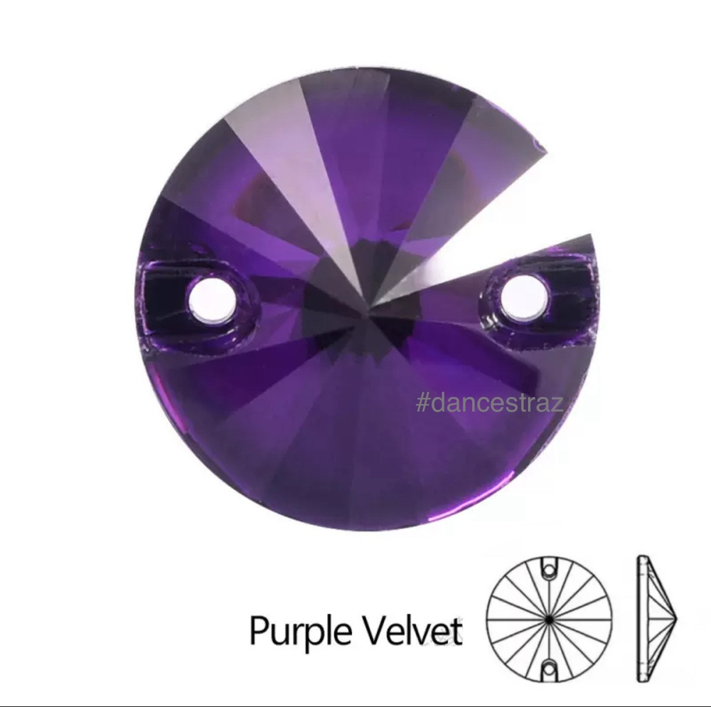 Стразы пришивные, Rivoli, Pulpe Velvet, 277, 14mm, (112 ea/pkg), 5A+, (F2)
