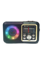 Радиоприемник GOLONE RX-1717SD, TWS, BT, TF/USB/FM/AM/SW-3 Bands, Solar panel, RGB, Ант. (MRNW/UN) AC/DC, AUX, 3.5 mm