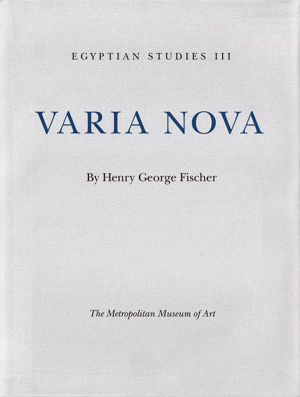 Varia Nova (Египтология III)