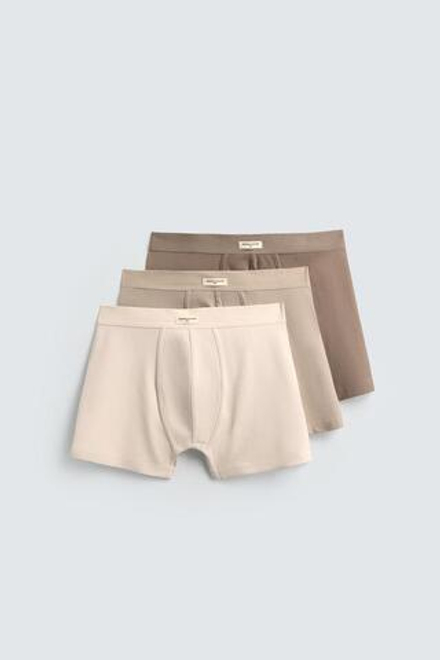 ZARA НАБОР ИЗ ТРЕХ ТРУСОВ-БОКСЕРОВ SOFT, РАЗНОЦВЕТНЫЙ