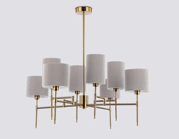 Люстра на штанге 8*E14 LH72383/8 BS/GR латунь/серый High Light Classic Ambrella