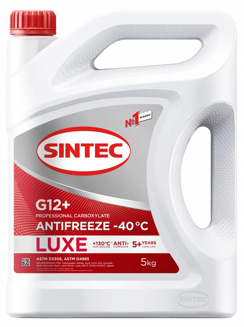Антифриз Sintec Luxe G12+, красный, 5 кг