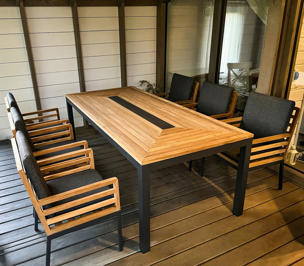 Стол обеденный Ideal Patio ЭГМОНТ из тика 220x100