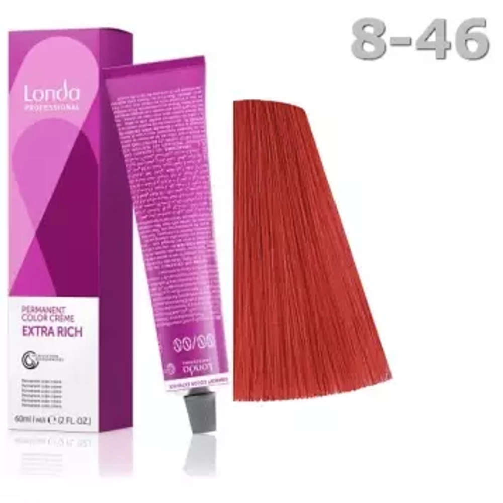 Londa Color стойкая крем-краска, 8/46 светлый блонд медно-фиолетовый, 60мл