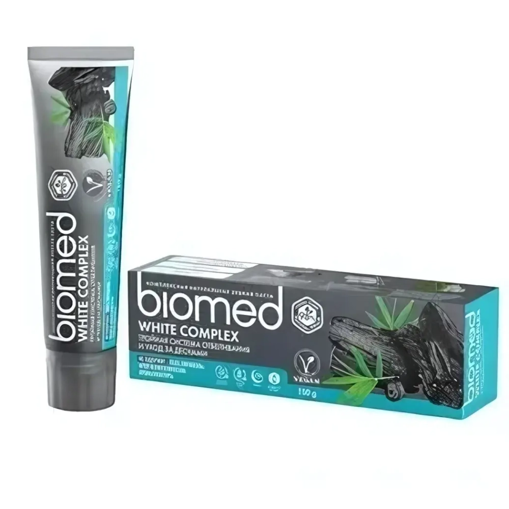 Зубная паста BIOMED White Complex Уголь отбеливающая 80 г.