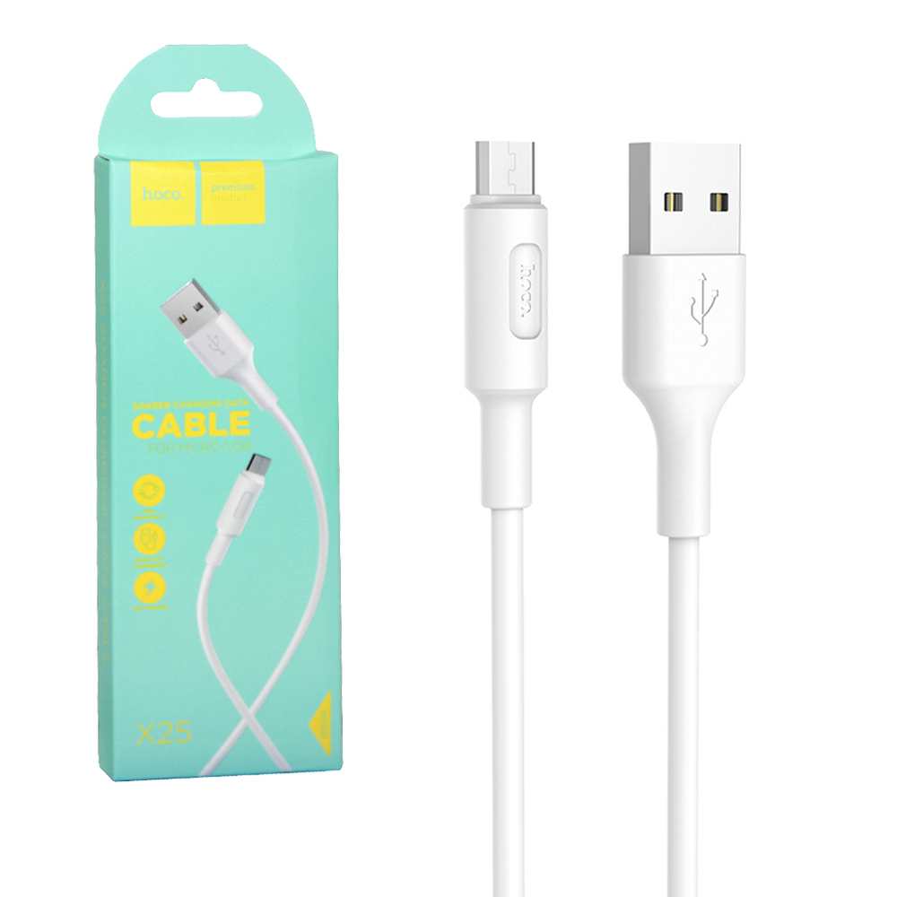 Кабель USB - MicroUSB Hoco X25 Белый