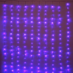 Гирлянда для дома ЗАНАВЕС «Водопад» ш3,0* в2,5 м 360 ламп LED, прозрач.пров, 8 реж, IP-20, Синий (возможность соединения)