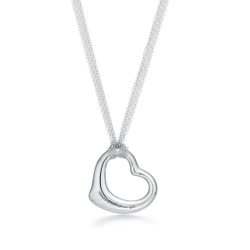 Подвеска из серебра 925, Tiffany 💠 Open Heart 36mm. В наличии