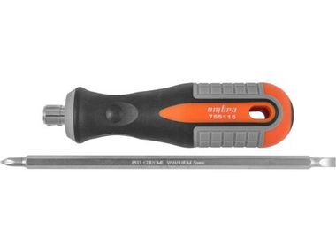 755115 Отвертка стержневая двусторонняя ROUND GRIP, РН1,SL5x150 мм